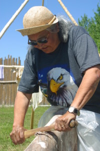 Scraping moose hide