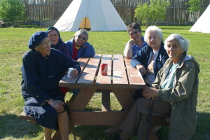 Laura Rickard, Hilda Rickard, Clara Sutherland, Pearl Chilton, Nellie Faries and Daisy Turner
